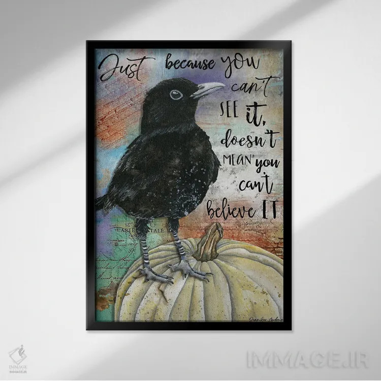 تابلو دکوراتیو فقط چون که اثر جنیفر لمباین - نمای قابدار مشکی