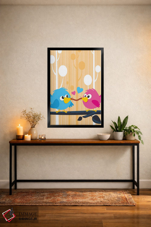 تابلو دکوراتیو مرغ های عشق اثر جیمز لی - D6B