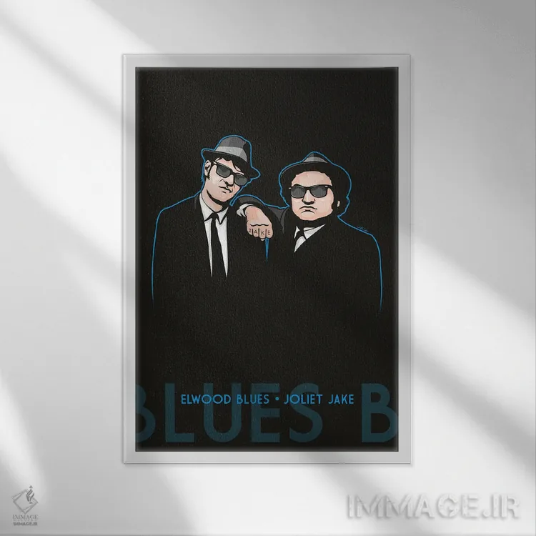 تابلو دکوراتیو الوود بلوز و جولیت جیک اثر جیمز لی - نمای قابدار سفید