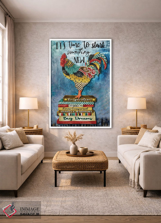 تابلو دکوراتیو وقتشه خروس اثر جنیفر لمباین - D1W