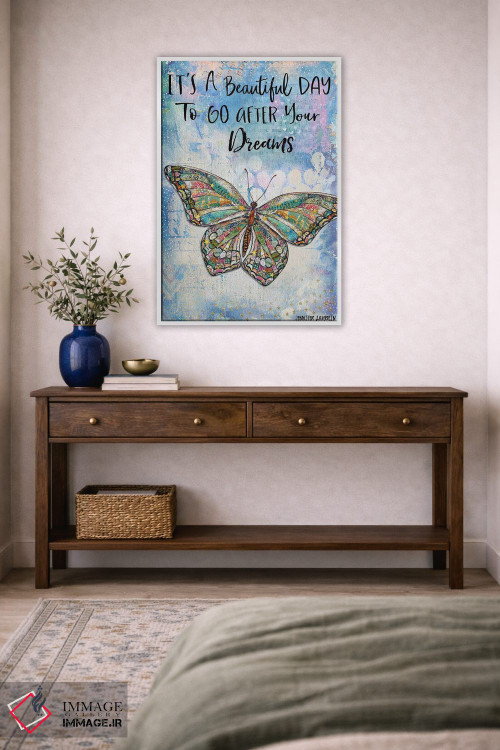 تابلو دکوراتیو امروز یک روز زیباست اثر جنیفر لمباین - D2W