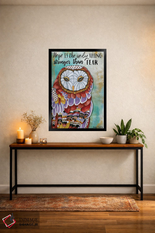 تابلو دکوراتیو جغد امید اثر جنیفر لمباین - D5B