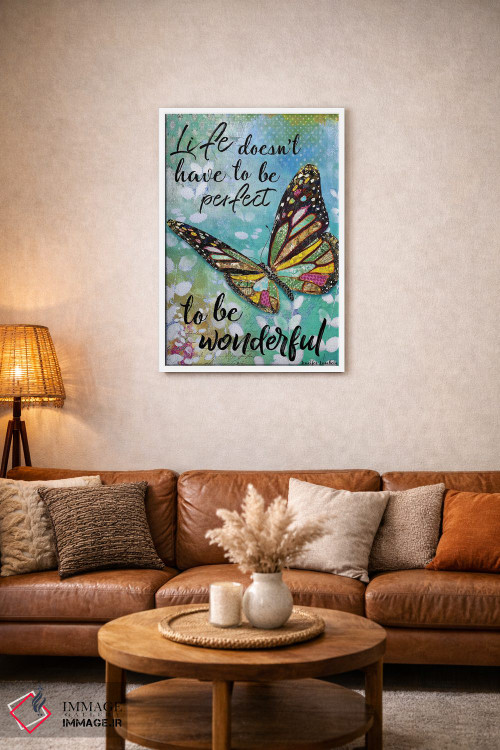 تابلو دکوراتیو زندگی لازم نیست کامل باشد اثر جنیفر لمباین - D1W