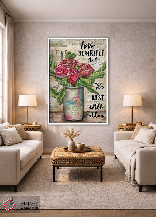 تابلو دکوراتیو خودت را دوست بدار اثر جنیفر لمباین - D1W