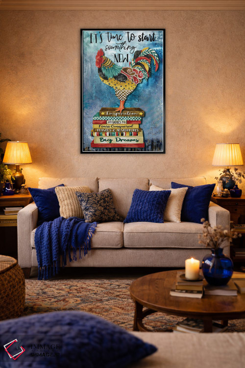 تابلو دکوراتیو وقتشه خروس اثر جنیفر لمباین - D3B