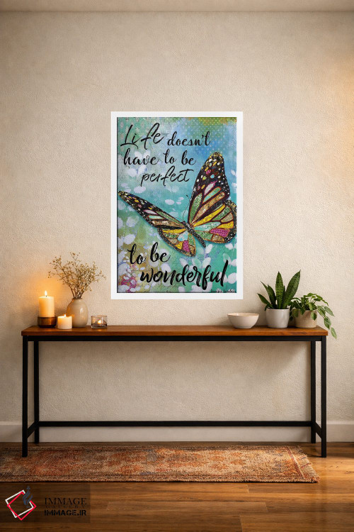 تابلو دکوراتیو زندگی لازم نیست کامل باشد اثر جنیفر لمباین - D3W
