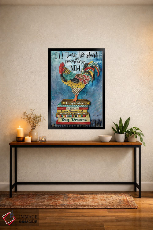 تابلو دکوراتیو وقتشه خروس اثر جنیفر لمباین - D4B