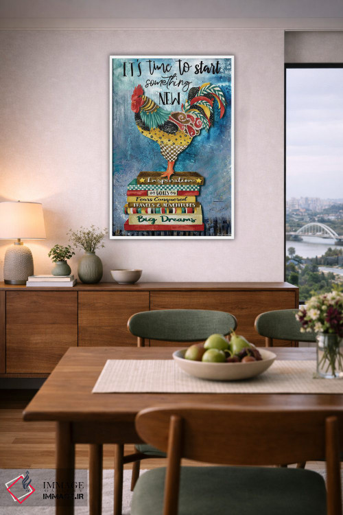 تابلو دکوراتیو وقتشه خروس اثر جنیفر لمباین - D5W