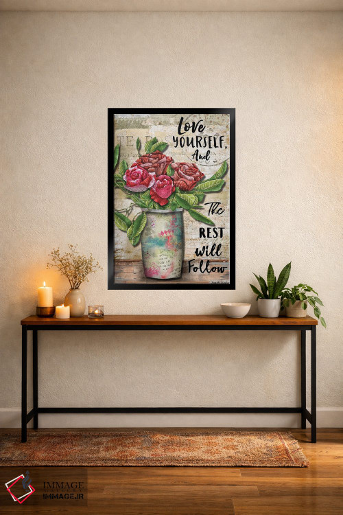 تابلو دکوراتیو خودت را دوست بدار اثر جنیفر لمباین - D5B