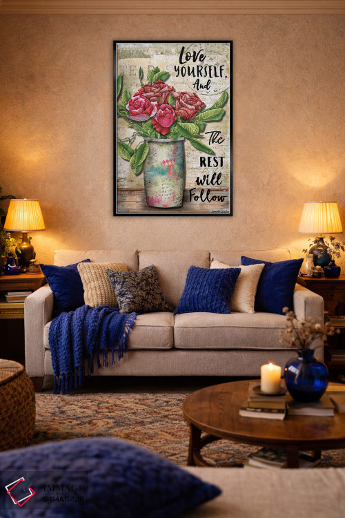 تابلو دکوراتیو خودت را دوست بدار اثر جنیفر لمباین - D4B