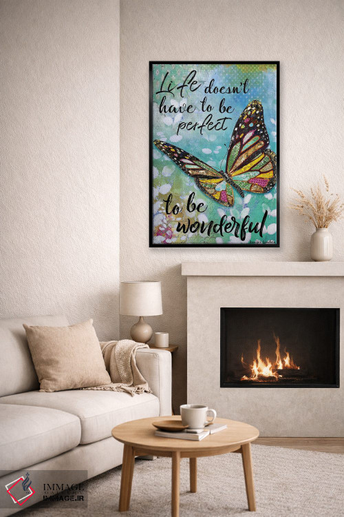 تابلو دکوراتیو زندگی لازم نیست کامل باشد اثر جنیفر لمباین - D6B