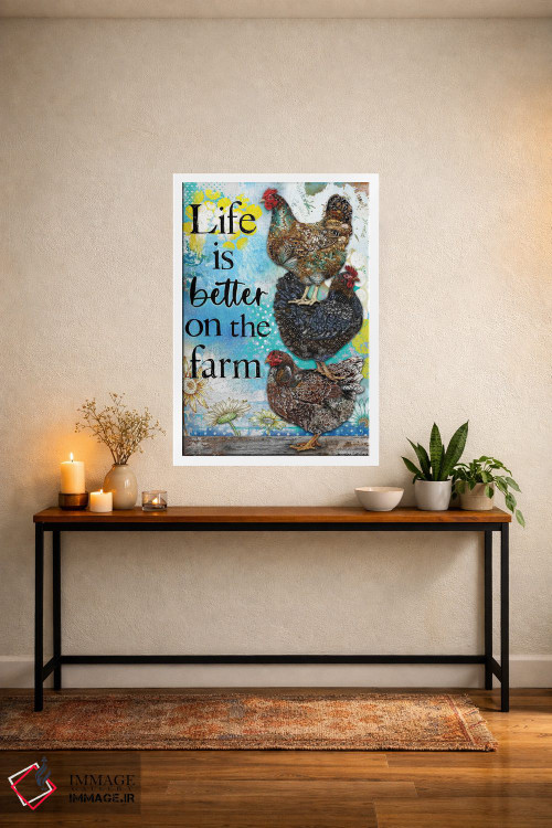 تابلو دکوراتیو زندگی در مزرعه بهتر است اثر جنیفر لمباین - D2W
