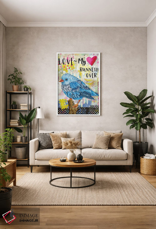 تابلو دکوراتیو My Cup Runneth Over,عشق، جام حیاتم لبریز است اثر جنیفر لمباین - D1W