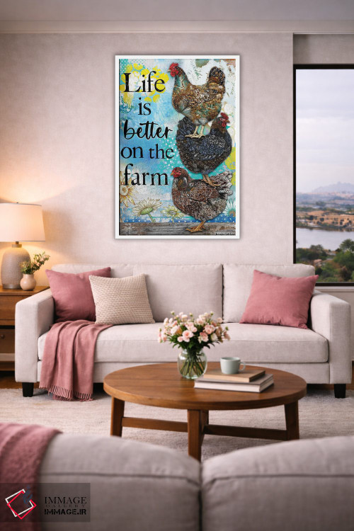 تابلو دکوراتیو زندگی در مزرعه بهتر است اثر جنیفر لمباین - D4W