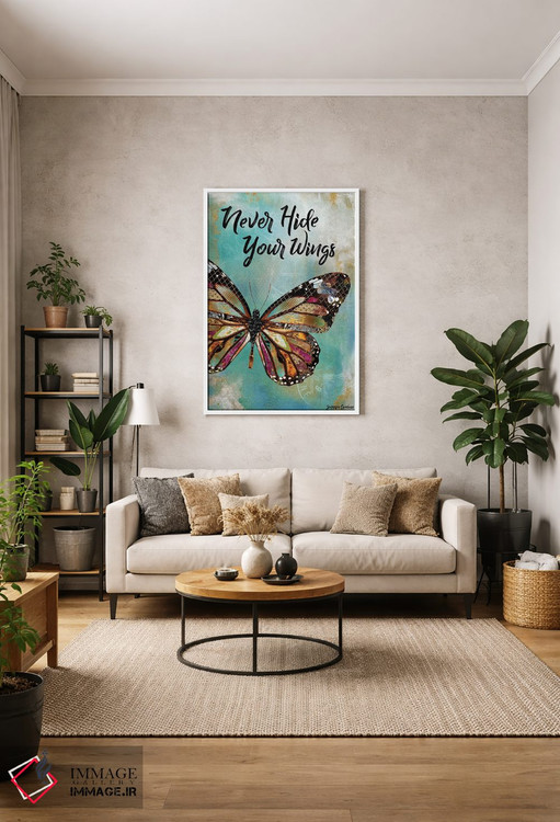 تابلو دکوراتیو هرگز بال هایت را پنهان نکن اثر جنیفر لمباین - D1W