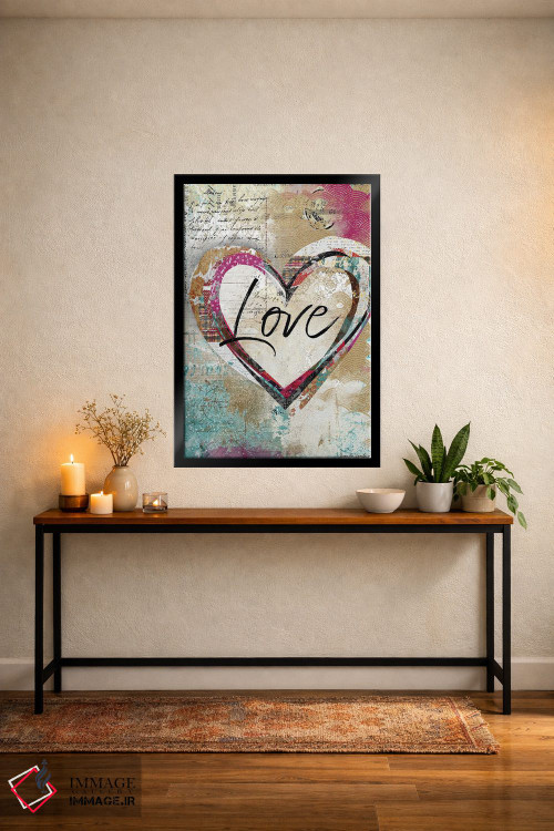 تابلو دکوراتیو قلب عاشق اثر جنیفر لمباین - D5B