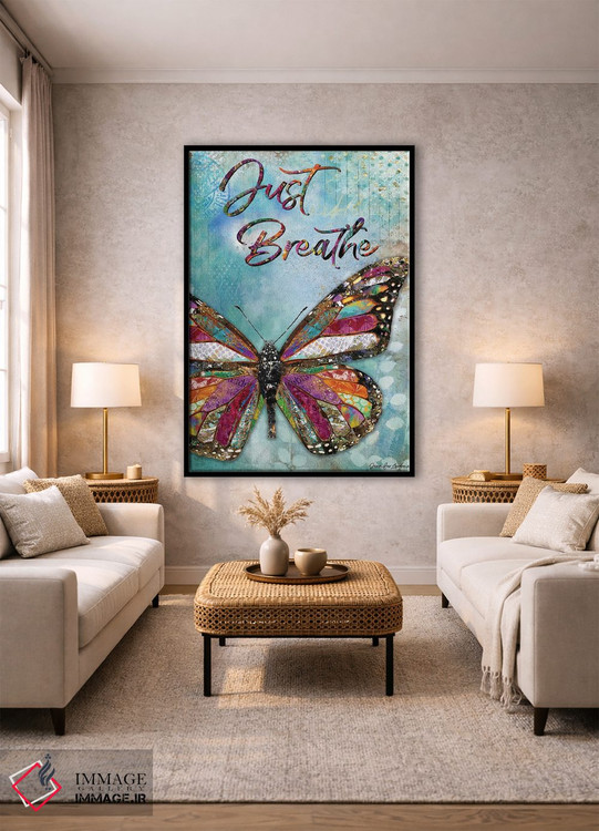 تابلو دکوراتیو فقط نفس بکش اثر جنیفر لمباین - D2B