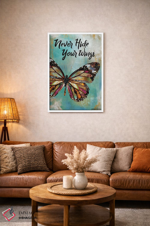 تابلو دکوراتیو هرگز بال هایت را پنهان نکن اثر جنیفر لمباین - D2W