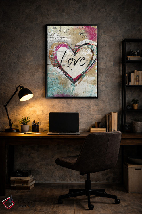 تابلو دکوراتیو قلب عاشق اثر جنیفر لمباین - D6B