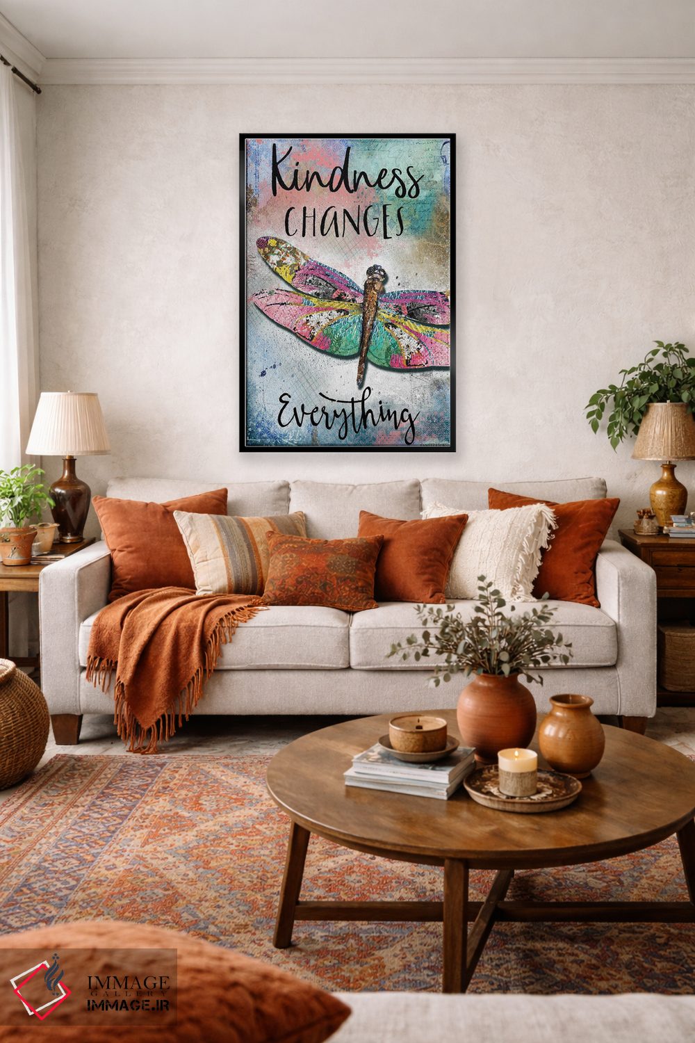 تابلو دکوراتیو مهربانی همه چیز را تغییر می دهد اثر جنیفر لمباین - D3B