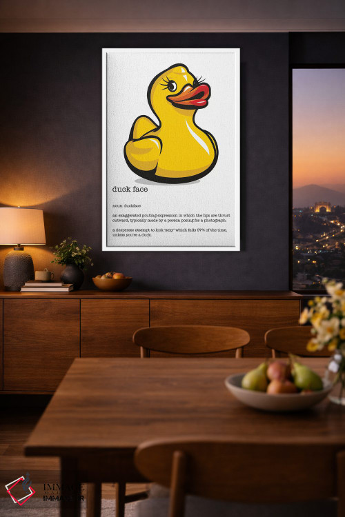 تابلو دکوراتیو تعریف چهره اردکی اثر جیمز لی - D3W