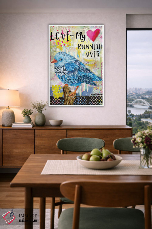 تابلو دکوراتیو My Cup Runneth Over,عشق، جام حیاتم لبریز است اثر جنیفر لمباین - D6W