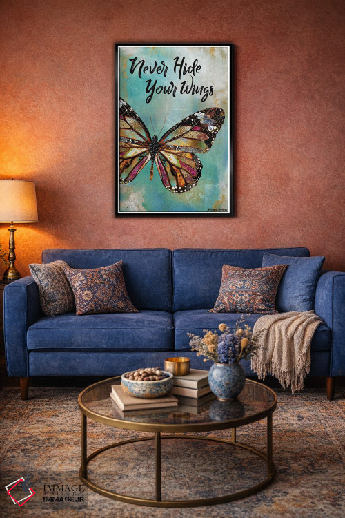 تابلو دکوراتیو هرگز بال هایت را پنهان نکن اثر جنیفر لمباین - D4B