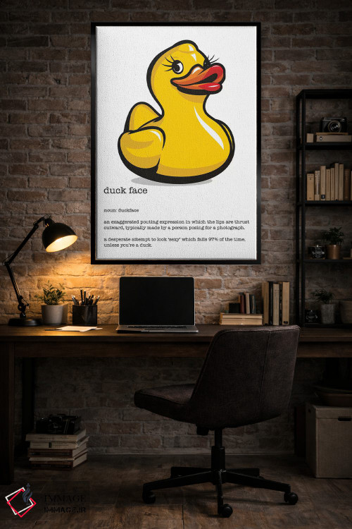 تابلو دکوراتیو تعریف چهره اردکی اثر جیمز لی - D4B