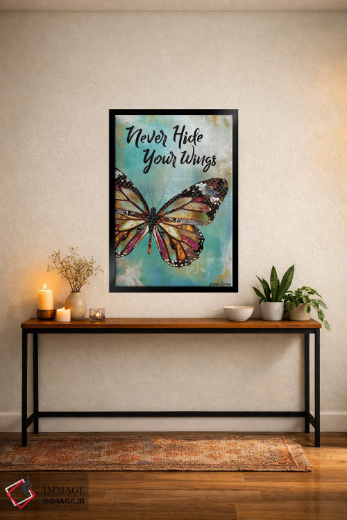 تابلو دکوراتیو هرگز بال هایت را پنهان نکن اثر جنیفر لمباین - D5B