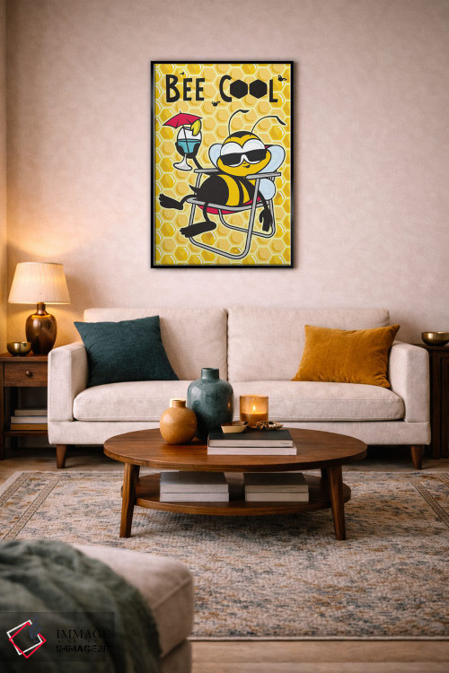 تابلو دکوراتیو زنبور باحال اثر جیمز لی - D6B