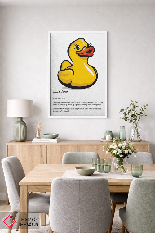 تابلو دکوراتیو تعریف چهره اردکی اثر جیمز لی - D6W