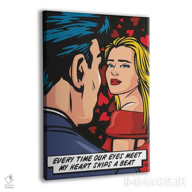 تابلو دکوراتیو قلبم از تپش می ایستد اثر جیمز لی - نمای پرسپکتیو محصول