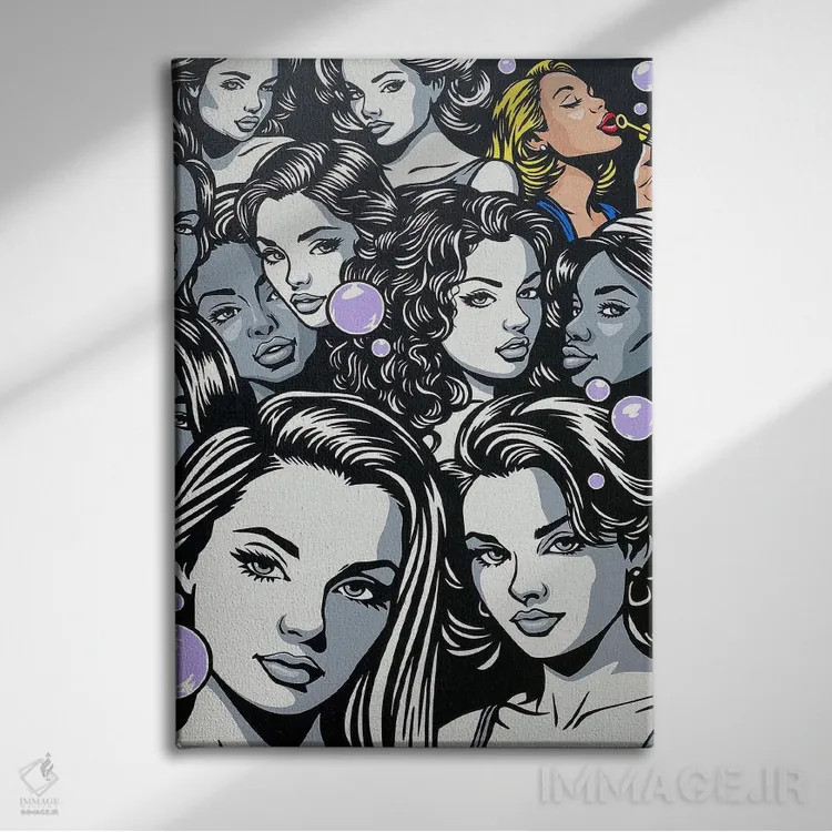 تابلو دکوراتیو دنبال یکتایی باش اثر جیمز لی - نمای روبهرو روی دیوار