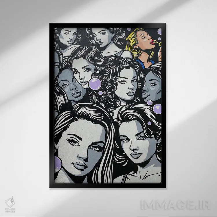 تابلو دکوراتیو دنبال یکتایی باش اثر جیمز لی - نمای قابدار مشکی