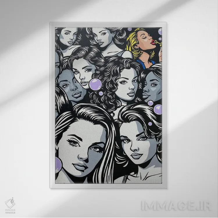 تابلو دکوراتیو دنبال یکتایی باش اثر جیمز لی - نمای قابدار سفید