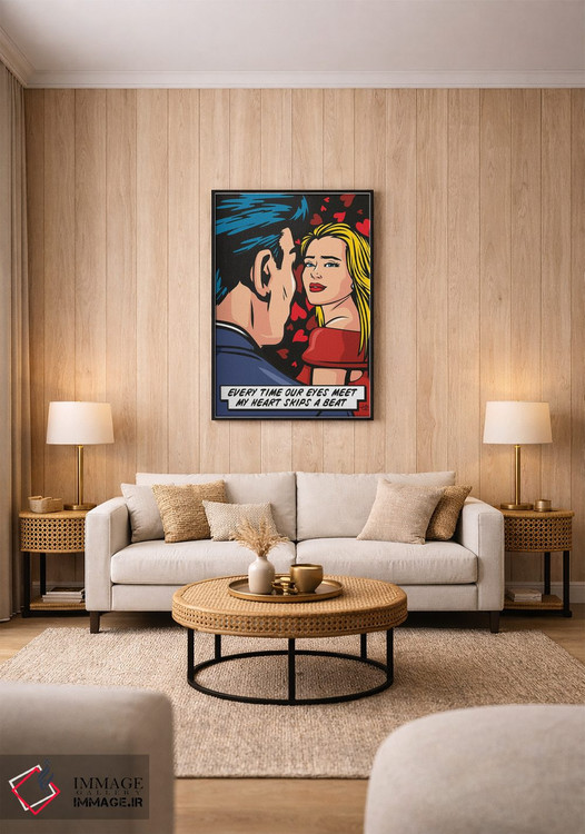 تابلو دکوراتیو قلبم از تپش می ایستد اثر جیمز لی - D1B