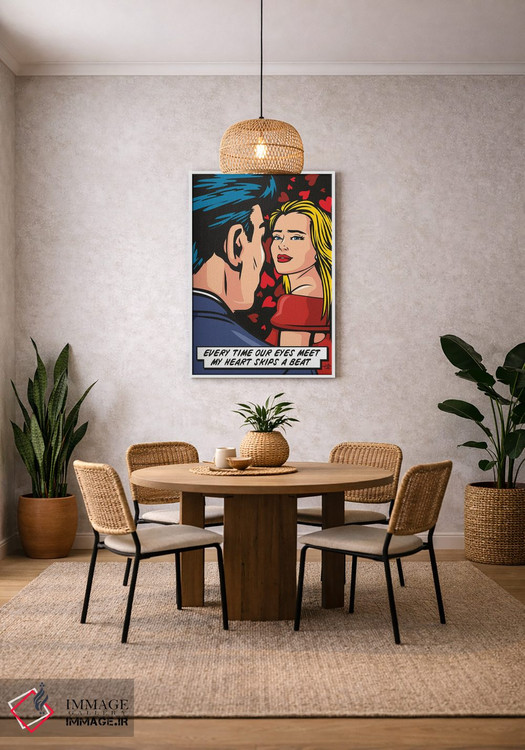 تابلو دکوراتیو قلبم از تپش می ایستد اثر جیمز لی - D2W