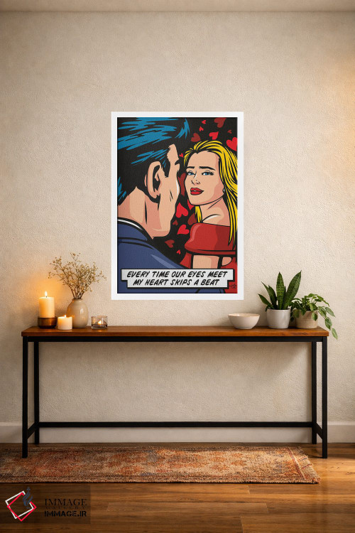 تابلو دکوراتیو قلبم از تپش می ایستد اثر جیمز لی - D3W