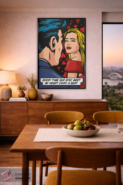 تابلو دکوراتیو قلبم از تپش می ایستد اثر جیمز لی - D6B