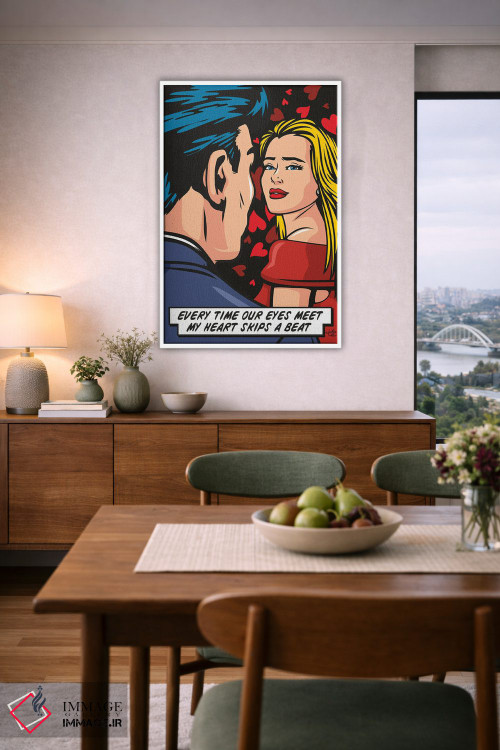 تابلو دکوراتیو قلبم از تپش می ایستد اثر جیمز لی - D5W