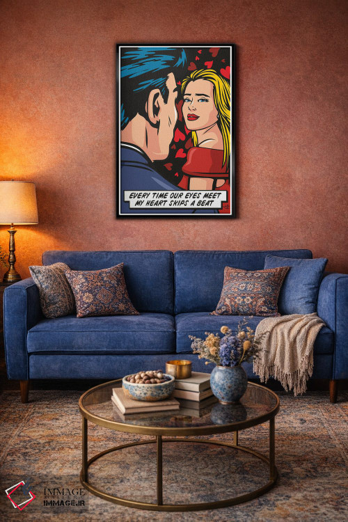 تابلو دکوراتیو قلبم از تپش می ایستد اثر جیمز لی - D4B