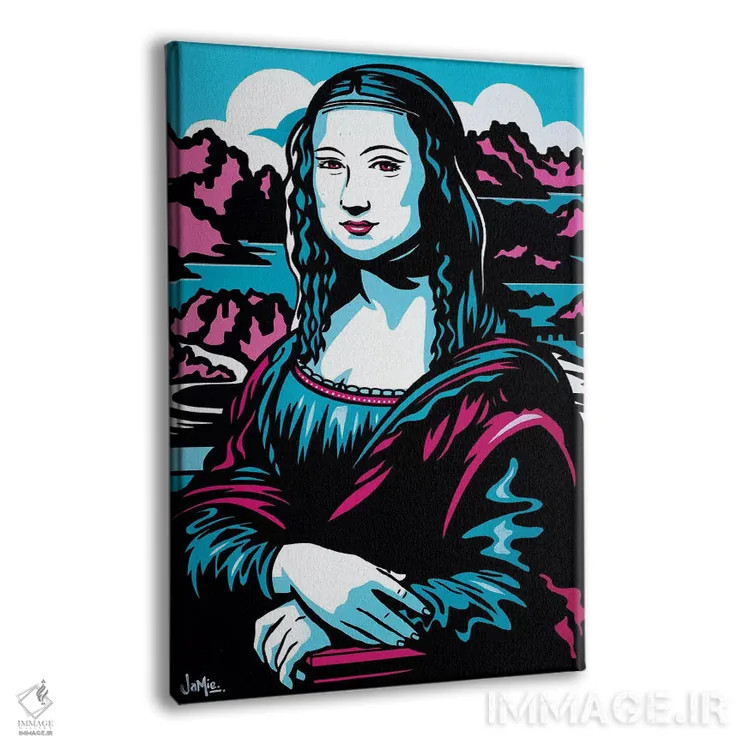 تابلو دکوراتیو مونالیزا اثر جیمز لی - نمای پرسپکتیو محصول