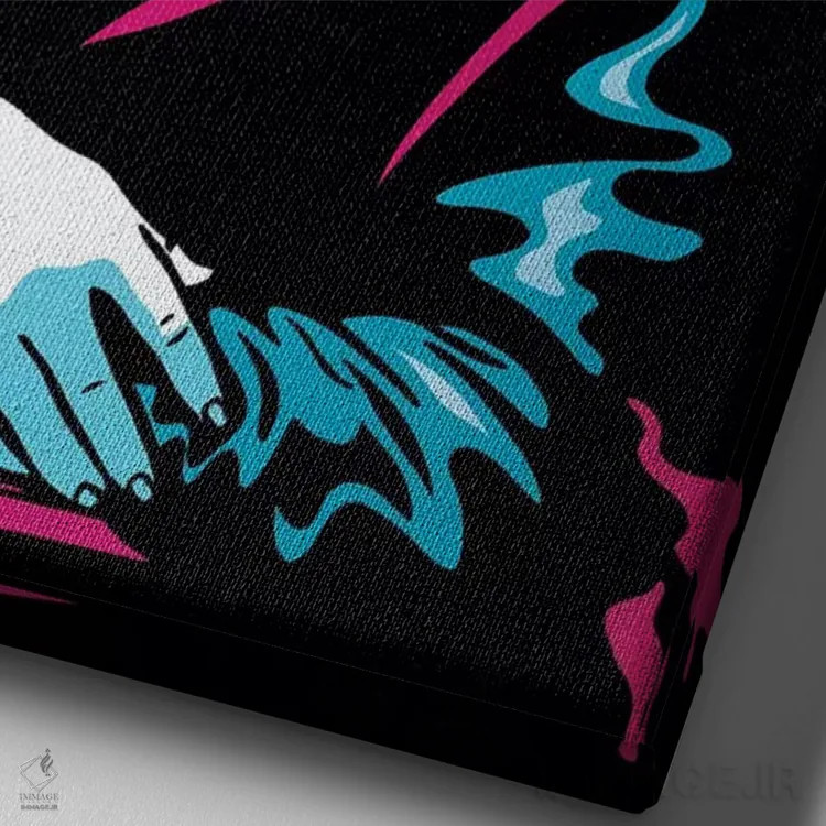 تابلو دکوراتیو مونالیزا اثر جیمز لی - نمای نزدیک بافت بوم