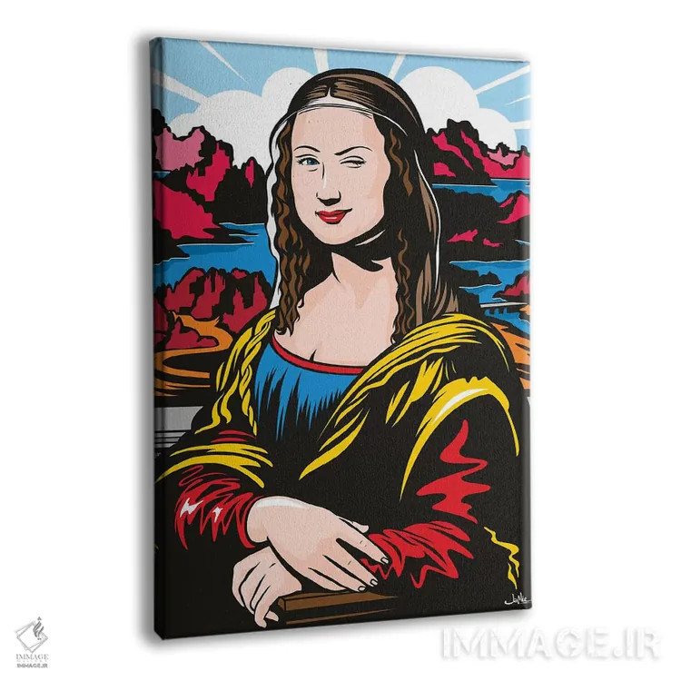 تابلو دکوراتیو مونای چشمک زن اثر جیمز لی - نمای پرسپکتیو محصول