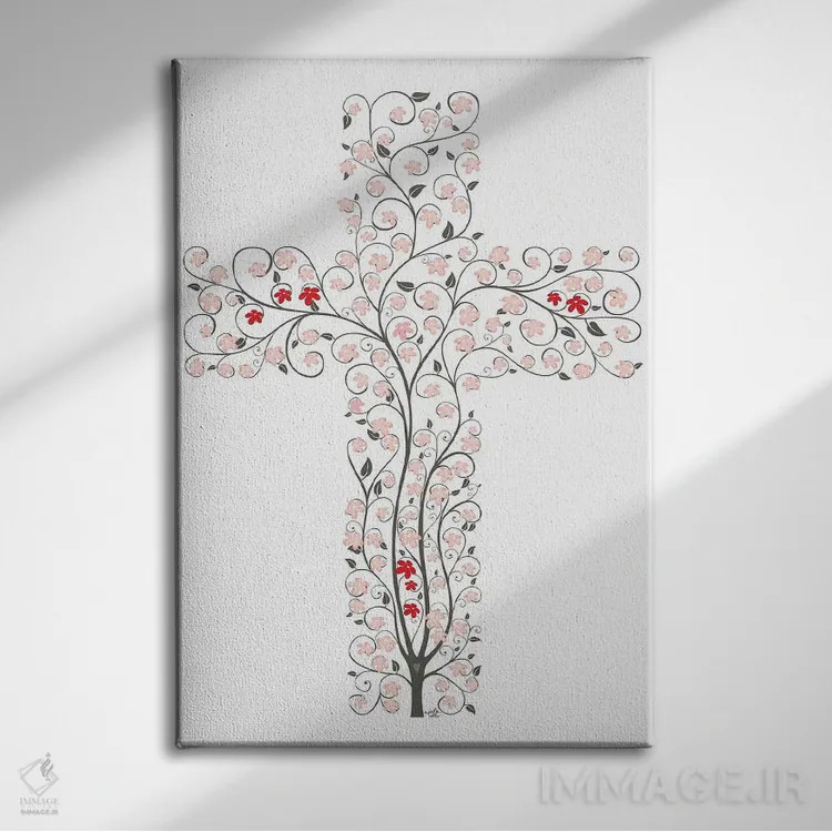 تابلو دکوراتیو زندگی در صلیب اثر جیمز لی - نمای روبهرو روی دیوار