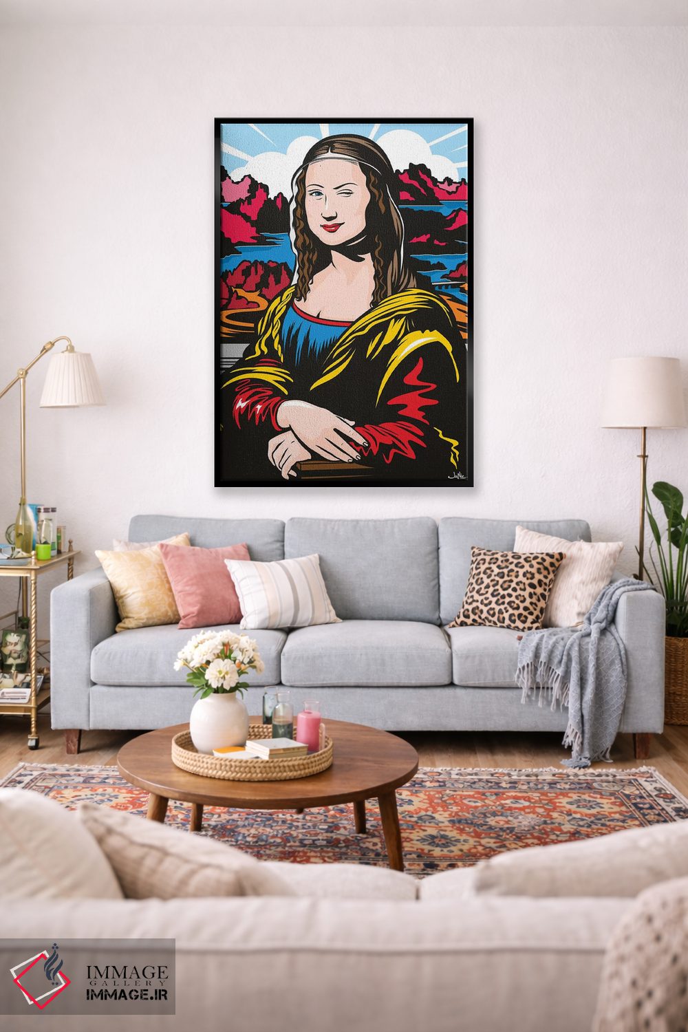 تابلو دکوراتیو مونای چشمک زن اثر جیمز لی - D1B