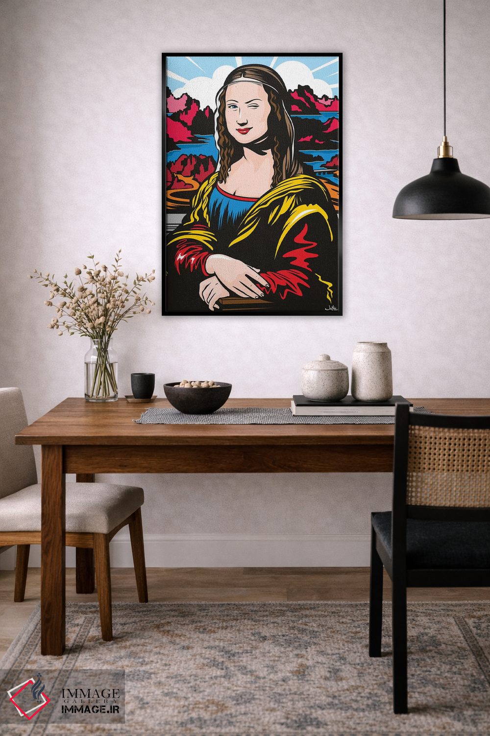 تابلو دکوراتیو مونای چشمک زن اثر جیمز لی - D4B