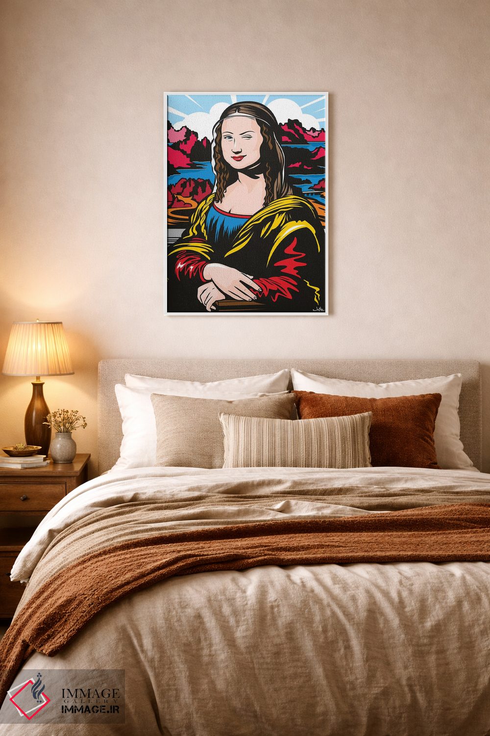 تابلو دکوراتیو مونای چشمک زن اثر جیمز لی - D6W