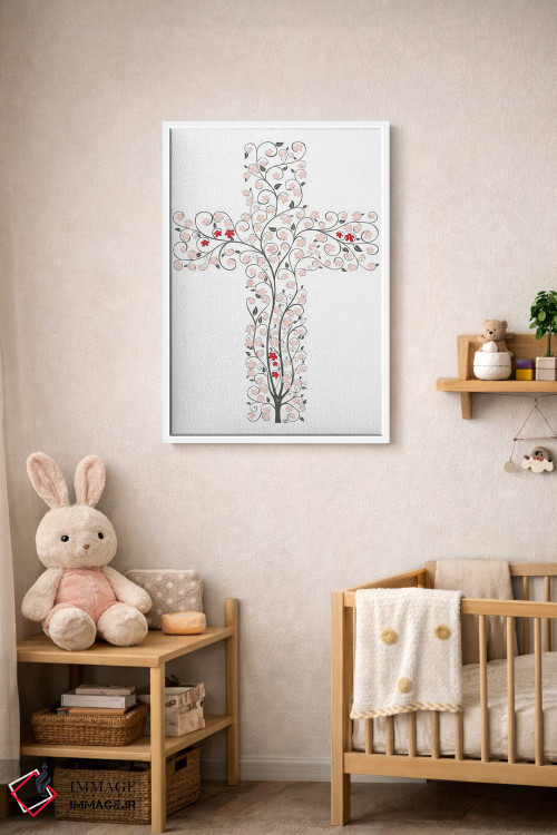 تابلو دکوراتیو زندگی در صلیب اثر جیمز لی - D3W