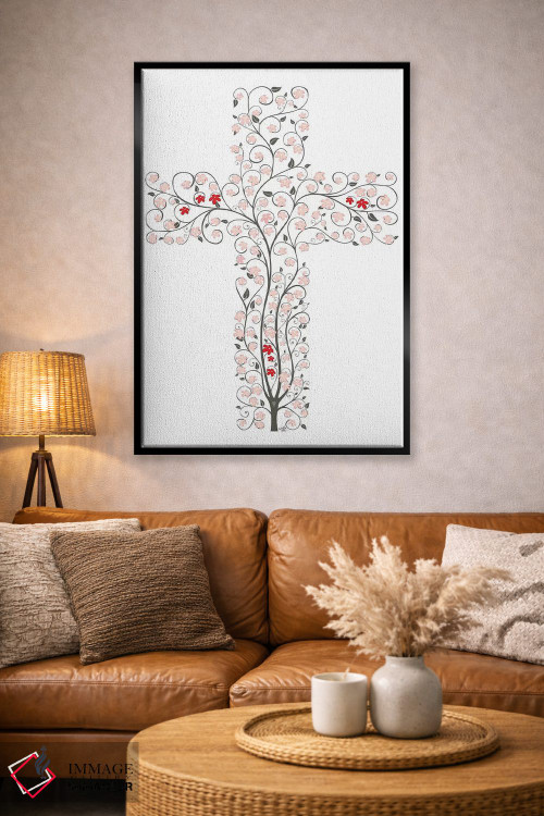 تابلو دکوراتیو زندگی در صلیب اثر جیمز لی - D6B